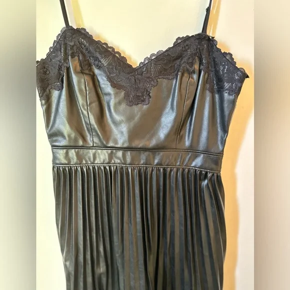Express | Faux Leather Midi Dress | Size XS - Picture 4 of 6